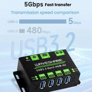 4 Way USB 3.2 Hub 1 To 4 Metal Case Extender, 27837