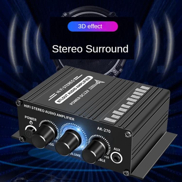 Mini amplificatore per autoradio e impianto stereo domestico, AK270, AK270 With DC Line