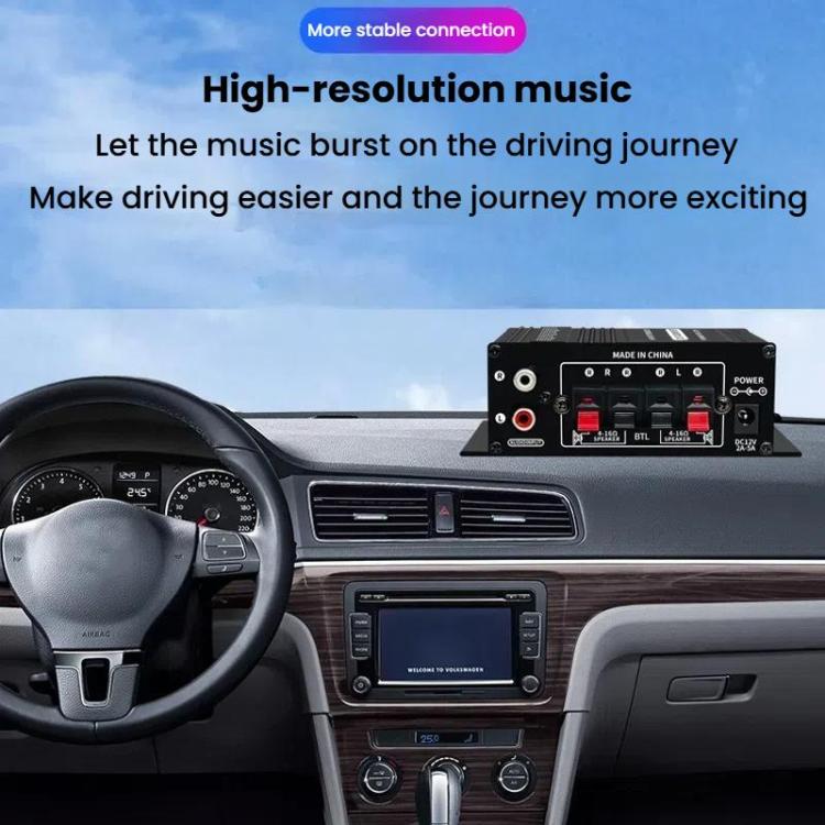 Mini amplificatore per autoradio e impianto stereo domestico, AK270, AK270 With DC Line
