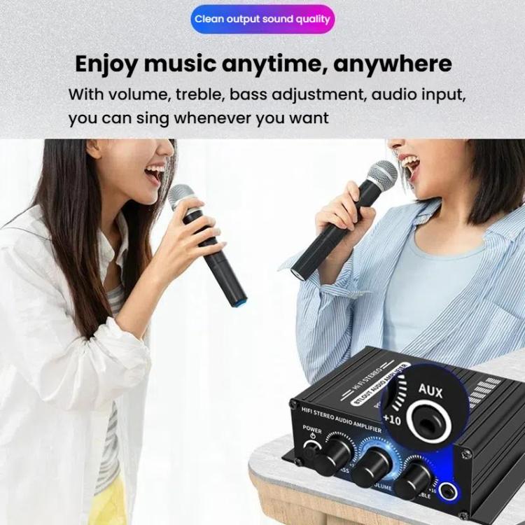 Mini amplificatore per autoradio e impianto stereo domestico, AK270, AK270 With DC Line