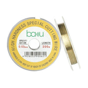 Filo di acciaio al carbonio da 200 m/329 piedi per il taglio di separatori di schermo per la riparazione di schermi LCD di smartphone e tablet., BAKU 0.03mm, BAKU 0.04mm, BAKU 0.05mm, BAKU 0.06mm, BAKU 0.08mm