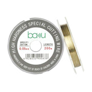 Filo di acciaio al carbonio da 200 m/329 piedi per il taglio di separatori di schermo per la riparazione di schermi LCD di smartphone e tablet., BAKU 0.03mm, BAKU 0.04mm, BAKU 0.05mm, BAKU 0.06mm, BAKU 0.08mm