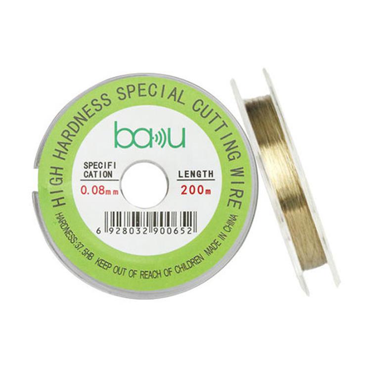 Filo di acciaio al carbonio da 200 m/329 piedi per il taglio di separatori di schermo per la riparazione di schermi LCD di smartphone e tablet., BAKU 0.03mm, BAKU 0.04mm, BAKU 0.05mm, BAKU 0.06mm, BAKU 0.08mm