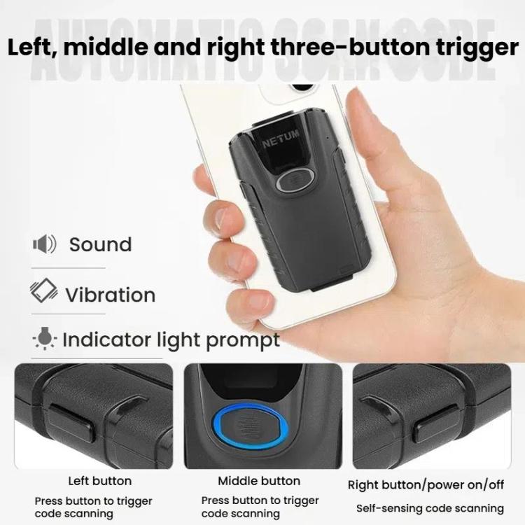 Cell Phone Back Clip Portable Wireless Bluetooth Scanner, E800