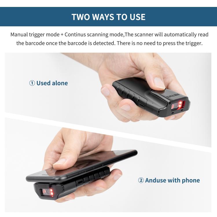 Scanner Bluetooth portatile con clip per smartphone