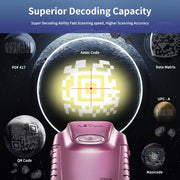 Cell Phone Back Clip Portable 1/2 Code Wireless Bluetooth Scanner, E900, E950