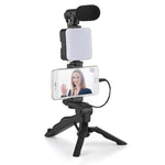 Kit illuminazione streaming 49 LED con treppiede e microfono