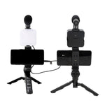 Kit illuminazione streaming 49 LED con treppiede e microfono