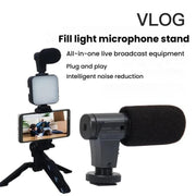 Kit illuminazione streaming 49 LED con treppiede e microfono
