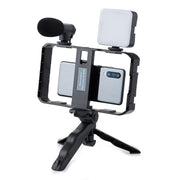 Gimbal stabilizzatore smartphone con microfono e luce LED