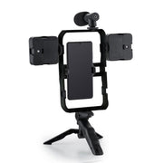 Gimbal stabilizzatore smartphone con microfono e luce LED