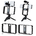 Gimbal stabilizzatore smartphone con microfono e luce LED