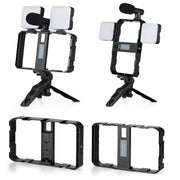Gimbal stabilizzatore smartphone con microfono e luce LED