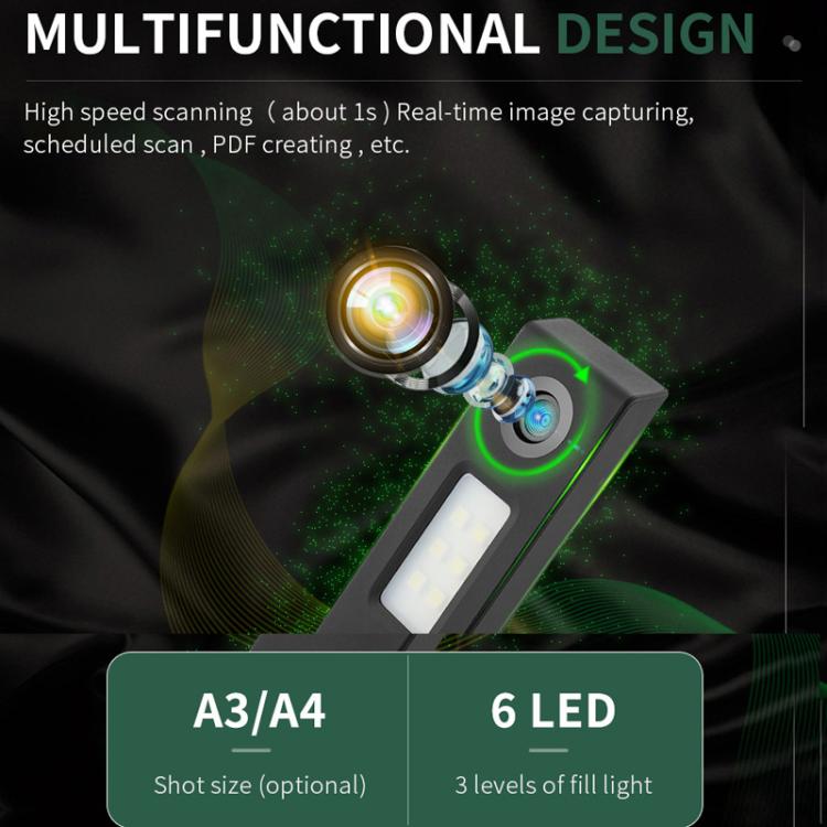 Scanner per documenti NETUM con messa a fuoco automatica da 12 MP per la scansione HD in formato A3/A4 di libri, foto e documenti per ufficio