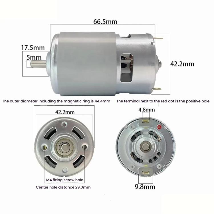 775 Micromotore Attrezzi da giardino Pompa dell'acqua ad alta pressione Pompa dell'aria Attrezzatura Ventilatore Motore CC, 12V 3000RPM, 12V 6000RPM, 12V 12000RPM, 24V 12000RPM