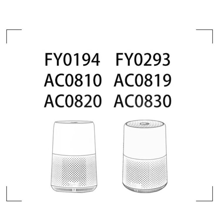 Filtro per purificatore d'aria Philips AC0820 / AC0830 / AC0810 / AC0819, FY0194 HEPA, FY0293 Activated Carbon