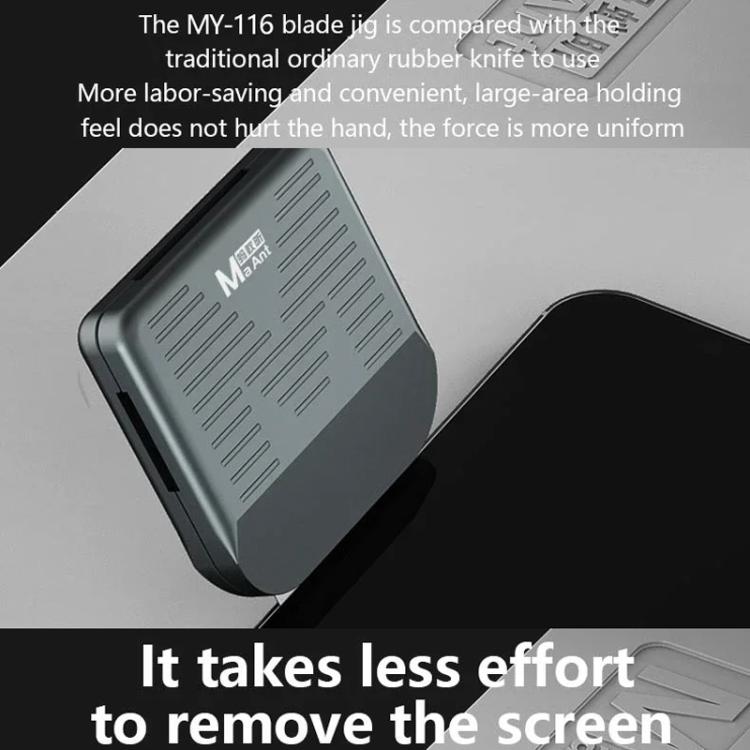 MaAnt MY-116 - Dispositivo fisso magnetico a doppia lama per la riparazione di cellulari, rimozione dello schermo, spatola e sgrassatura., MY-116