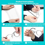 JRC F502 100 pezzi/scatola Carta per la pulizia di occhiali e schermi di cellulari Kit portatile per la pulizia con alcol, Cleaning Paper