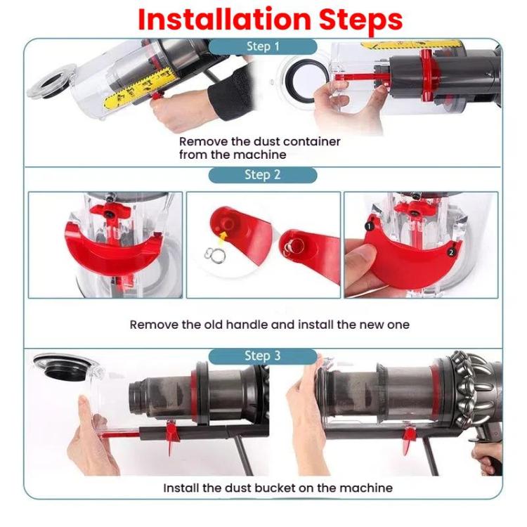 Interruttore di attivazione del contenitore della polvere di ricambio per Dyson V10/V11/V15 (versione aggiornata).