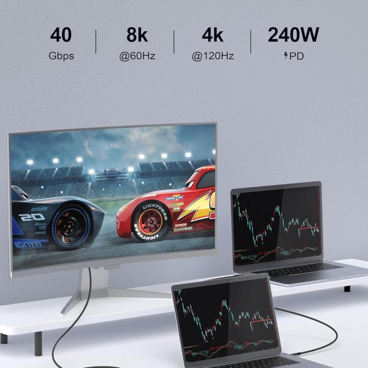 Cavo USB4 Type-C 240W con Display Digitale 1m