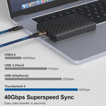 Cavo USB4 Type-C 240W con Display Digitale 1m