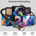 Cavo USB4 Type-C 240W con Display Digitale 1m