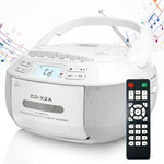 Lettore cassette portatile stereo Bluetooth AM/FM/MP3