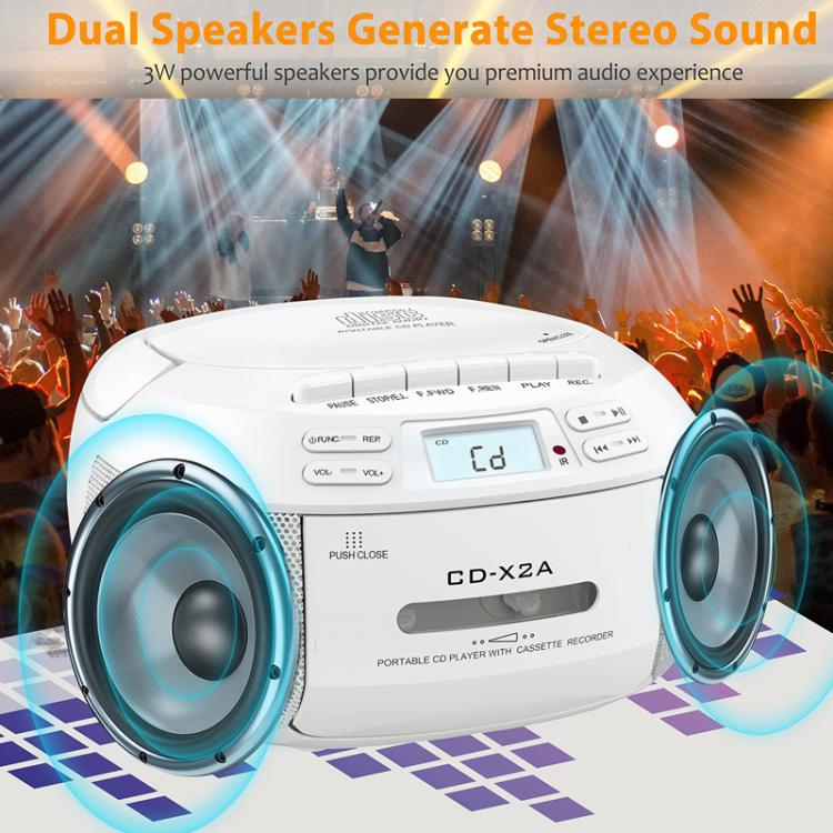 Lettore cassette portatile stereo Bluetooth AM/FM/MP3