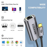 Adattatore LAN Gigabit USB-C e USB-A a RJ45 15cm