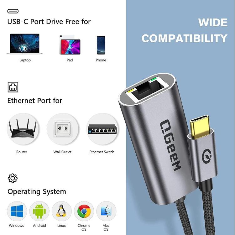 Adattatore LAN Gigabit USB-C e USB-A a RJ45 15cm