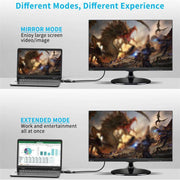 QGeeM VGA Male To HDMI Female Adapter With 5V Micro USB Power & Audio Transmission 1080P 60Hz