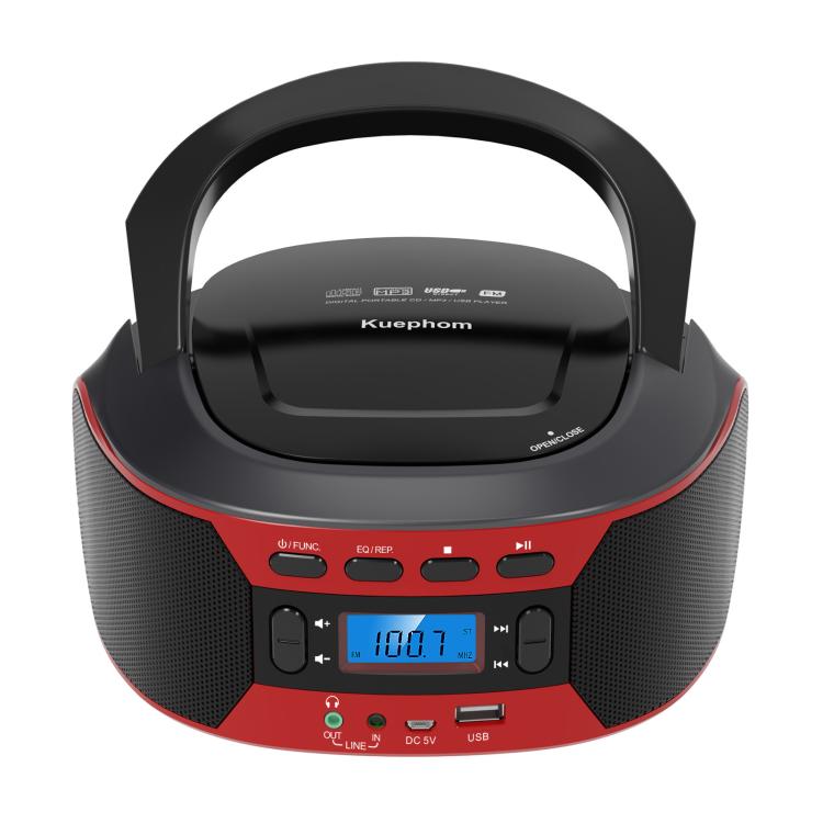 Kuephem W17 Lettore CD portatile con Bluetooth e radio FM