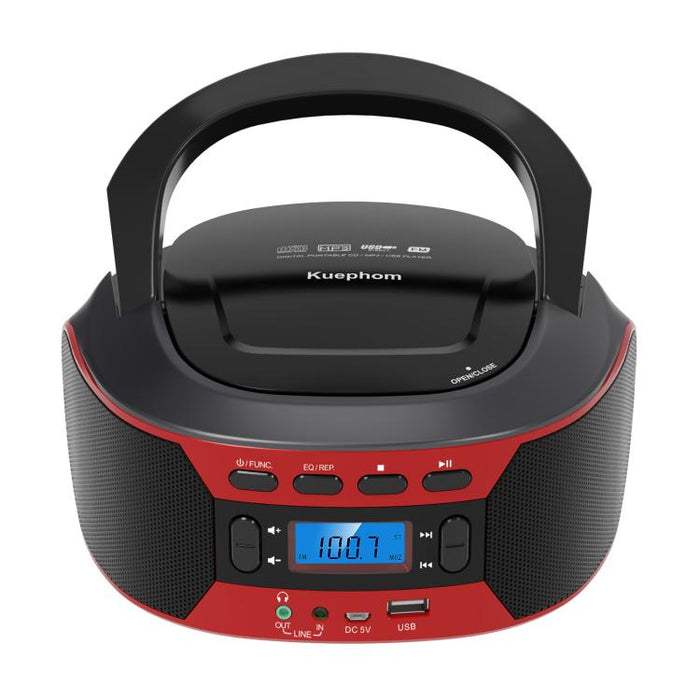 Kuephem W17 Lettore CD portatile con Bluetooth e radio FM