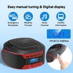Kuephem W17 Lettore CD portatile Bluetooth e radio FM