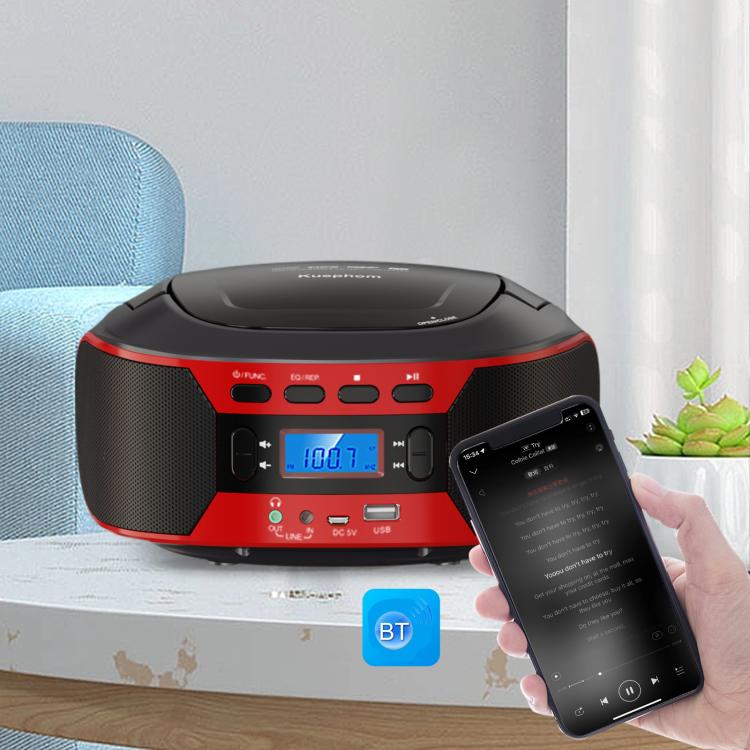 Kuephem W17 Lettore CD portatile Bluetooth e radio FM