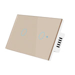 Interruttore antincendio singolo intelligente Wi-Fi per graffiti, calibro 120 USA, modello 120., 1-Gang White, 2-Gang White, 1-Gang Black, 2-Gang Black, 1-Gang Gold, 2-Gang Gold