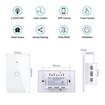 Interruttore antincendio singolo intelligente Wi-Fi per graffiti, calibro 120 USA, modello 120., 1-Gang White, 2-Gang White, 1-Gang Black, 2-Gang Black, 1-Gang Gold, 2-Gang Gold