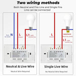 Interruttore antincendio singolo intelligente Wi-Fi per graffiti, calibro 120 USA, modello 120., 1-Gang White, 2-Gang White, 1-Gang Black, 2-Gang Black, 1-Gang Gold, 2-Gang Gold