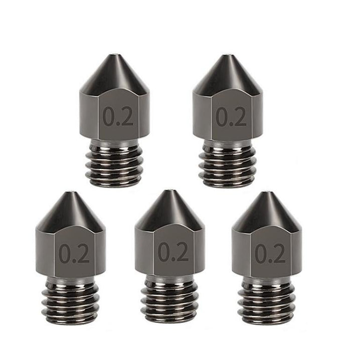 Ugello MK8 in acciaio temprato resistente alle alte temperature per estrusore di stampanti 3D., 5pcs /Pack 1.75/0.2mm, 5pcs /Pack 1.75/0.3mm, 5pcs /Pack 1.75/0.4mm, 5pcs /Pack 1.75/0.5mm, 5pcs /Pack 1.75/0.6mm, 5pcs /Pack 1.75/0.8mm, 5pcs /Pack 1.75/1.0mm