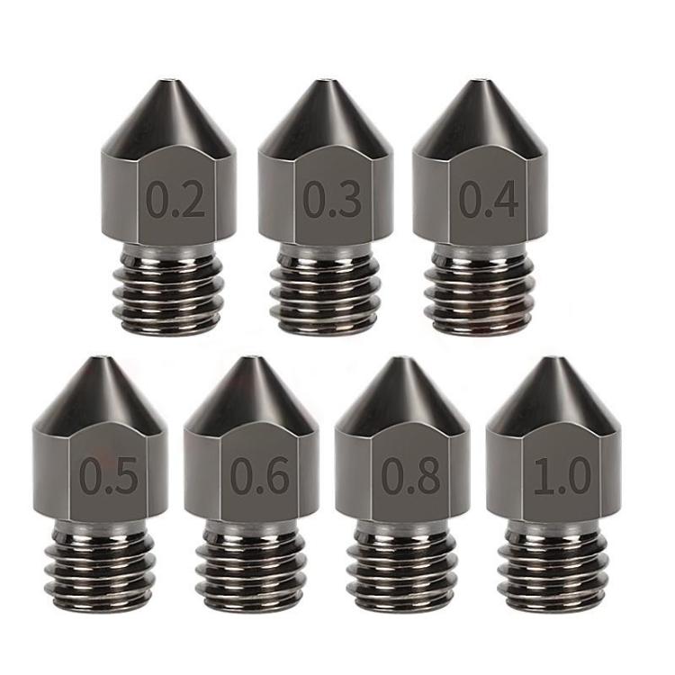 Ugello MK8 in acciaio temprato per stampanti 3D 1,75 mm