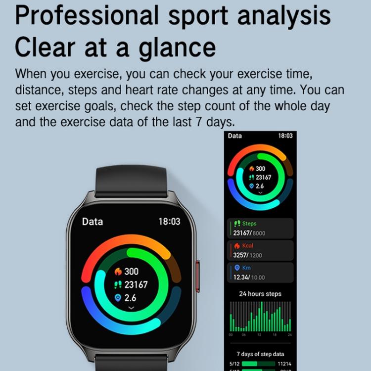 Monitoraggio della salute: ossigenazione del sangue, sonno e frequenza cardiaca. Smartwatch sportivo quadrato con doppio cinturino., Gold Steel+Silicone Pink, Black Steel+Silicone Black