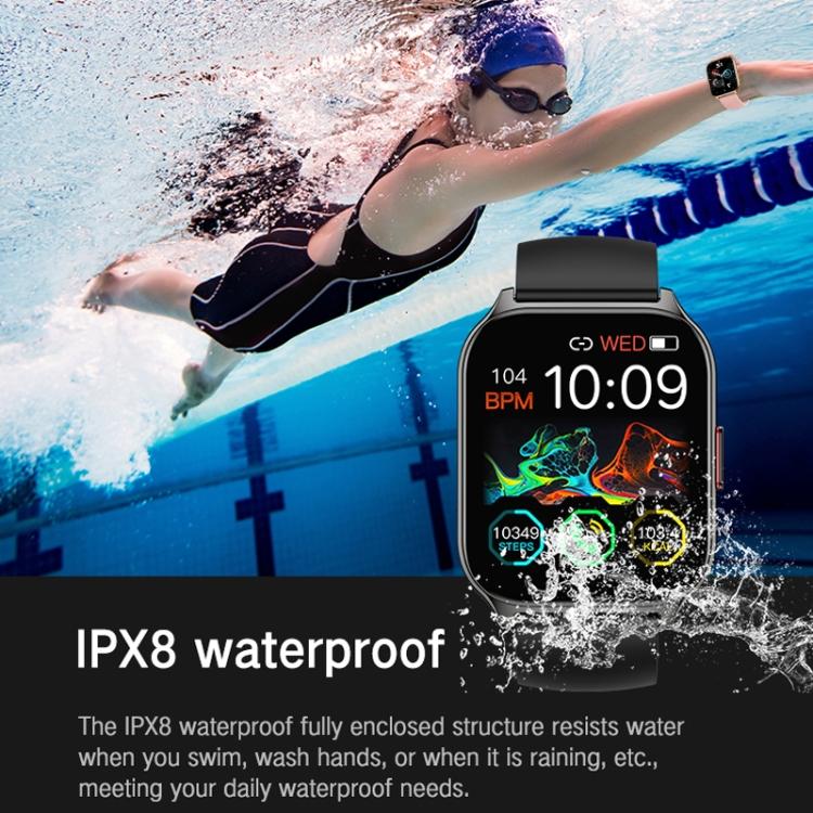 Monitoraggio della salute: ossigenazione del sangue, sonno e frequenza cardiaca. Smartwatch sportivo quadrato con doppio cinturino., Gold Steel+Silicone Pink, Black Steel+Silicone Black