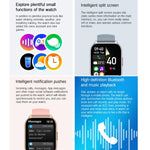 Monitoraggio della salute: ossigenazione del sangue, sonno e frequenza cardiaca. Smartwatch sportivo quadrato con doppio cinturino., Gold Steel+Silicone Pink, Black Steel+Silicone Black