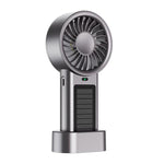 Ventilatore portatile e da tavolo ad energia solare con 5 velocità Turbo, 12 pale e ricarica rapida tramite USB Type-C.