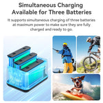 Caricabatterie rapido per 3 batterie Insta360 X5