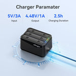 Caricabatterie rapido per 3 batterie Insta360 X5