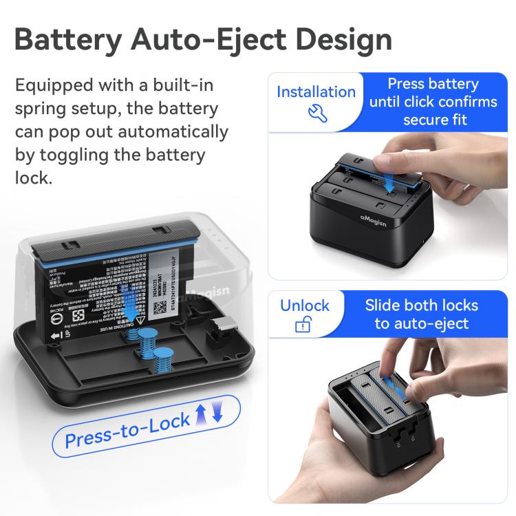 Caricabatterie rapido per 3 batterie Insta360 X5