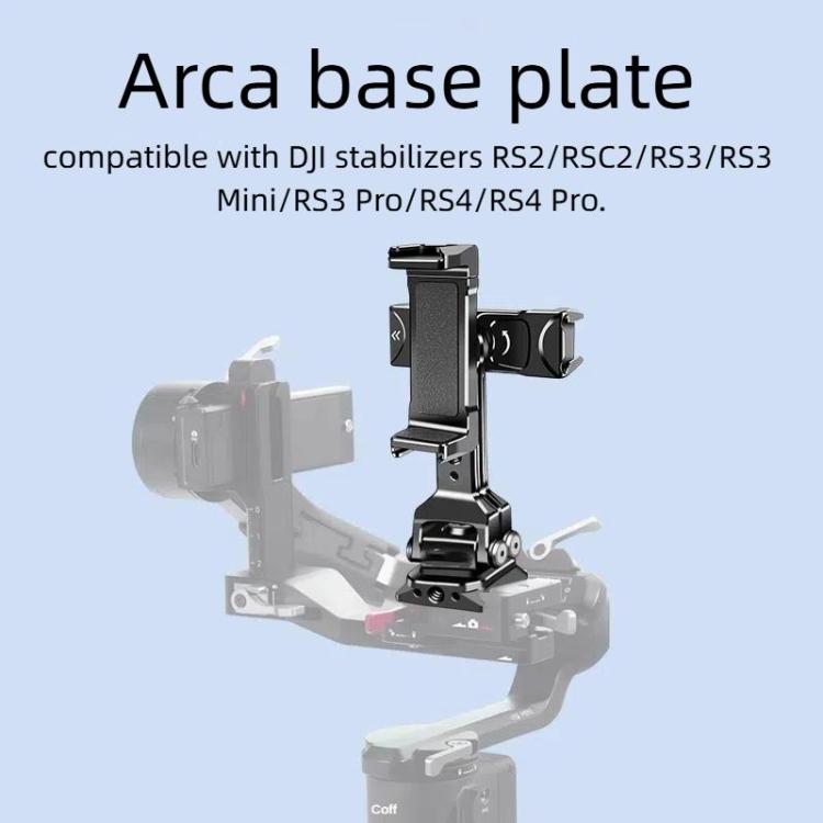 Supporto doppio smartphone con base Arca-Swiss compatibile DJI