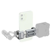 Supporto telefono metallico con 4 attacchi vite 1/4" e foro Arri