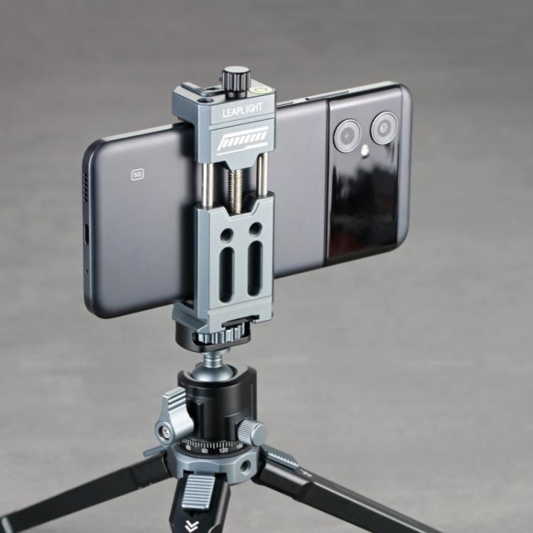 Supporto telefono metallico con 4 attacchi vite 1/4" e foro Arri